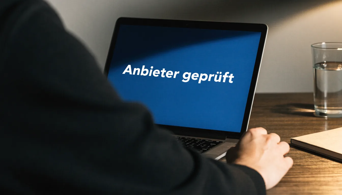 Eine Waage aus Messing steht neben einer Lupe auf einem polierten Schreibtisch.