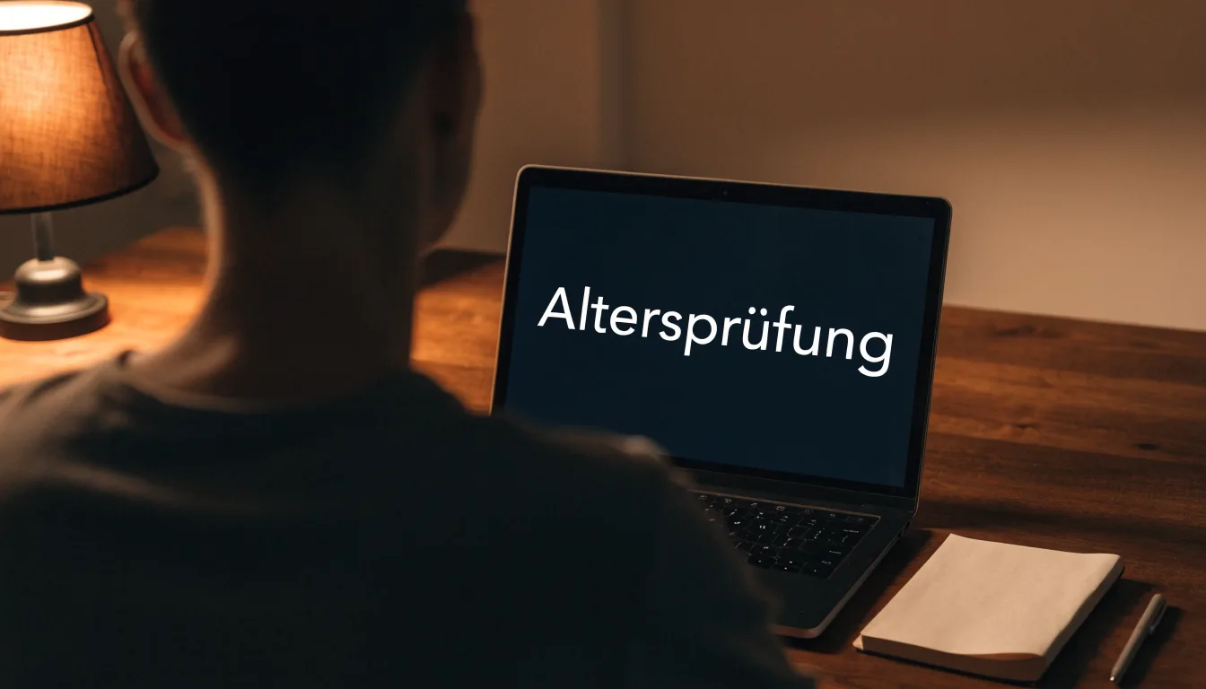 Ein Richterhammer aus Holz steht auf einer dunklen Schreibtischplatte, im Hintergrund ein unscharfes Bücherregal.