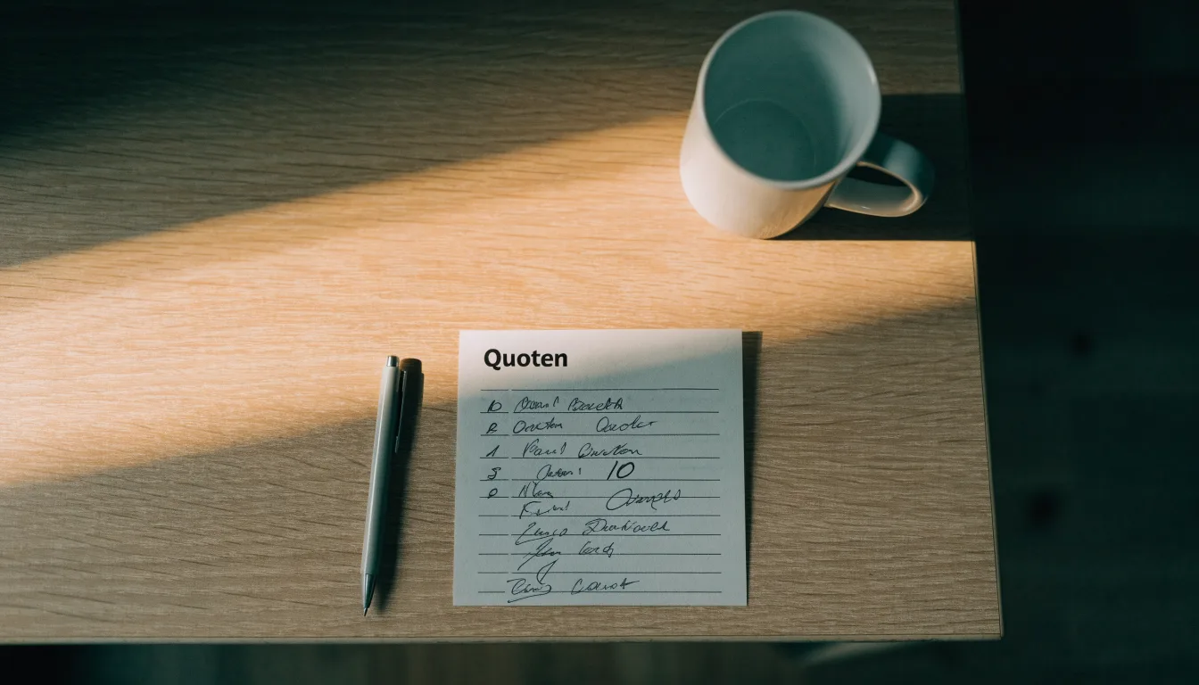 Ein leerer Wettschein aus Papier liegt neben einem Kugelschreiber und einer Tasse auf einem hellen Holztisch.