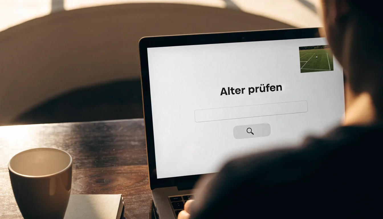 Eine Balkenwaage aus Messing steht im Gleichgewicht auf einem dunklen Pult neben einem hölzernen Richterhammer.